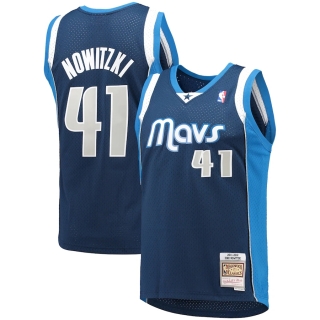 Men's Dallas Mavericks Dirk Nowitzki Mitchell & Ness Navy 2011-12 Hardwood Classics Swingman Jersey
