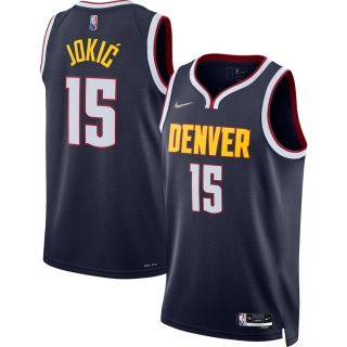 Men's Denver Nuggets Nikola Jokic Nike Navy 2021-22 Diamond Swingman Jersey - Icon Edition