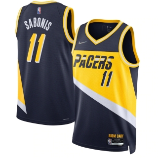 Men's Indiana Pacers Domantas Sabonis Nike Navy 2021-22 Swingman Jersey - City Edition