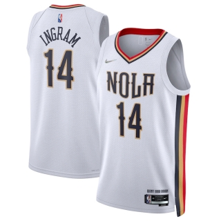 Men's New Orleans Pelicans Brandon Ingram Nike White 2021-22 Swingman Jersey - City Edition