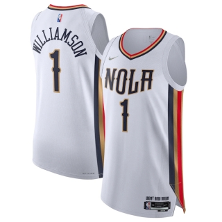 Men's New Orleans Pelicans Zion Williamson Nike White 2021-22 Swingman Jersey - City Edition