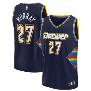 Men's Denver Nuggets Jamal Murray Fanatics Branded Navy 2021-22 Fast Break Replica Jersey - City Edition