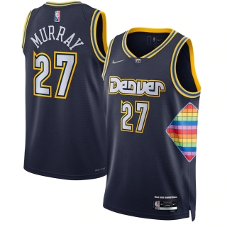 Men's Denver Nuggets Jamal Murray Nike Navy 2021-22 Swingman Jersey - City Edition