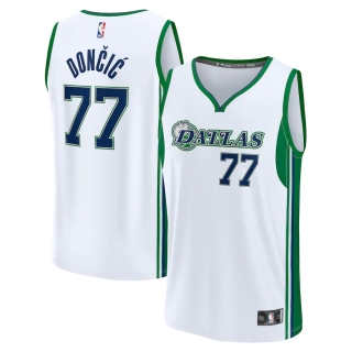 Men's Dallas Mavericks Luka Doncic Fanatics Branded White 2021-22 Fast Break Replica Jersey - City Edition