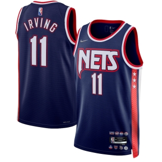 Men's Brooklyn Nets Kyrie Irving Nike Navy 2021-22 Swingman Jersey - City Edition