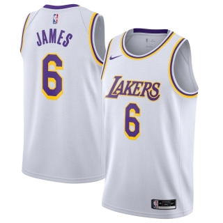 Men's Los Angeles Lakers LeBron James Nike White 2021-22 #6 Swingman Player Jersey - Association Edition