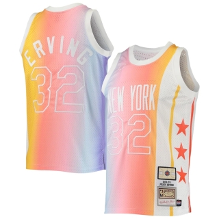 Men's New York Nets Julius Erving Mitchell & Ness Blue 1973-74 Hardwood Classics Uninterrupted Swingman Jersey