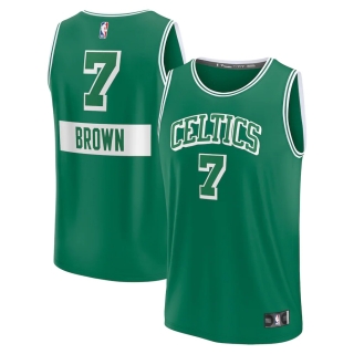 Men's Boston Celtics Jaylen Brown Fanatics Branded Kelly Green 2021-22 Fast Break Replica Jersey - City Edition