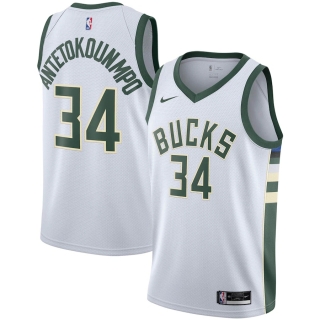 Milwaukee Bucks Giannis Antetokounmpo Nike White 2020-21 Swingman Player Jersey - Association Edition