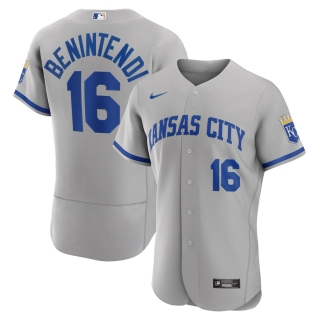 Men's Kansas City Royals Andrew Benintendi Nike Gray 2022 Road Authentic Player Jersey