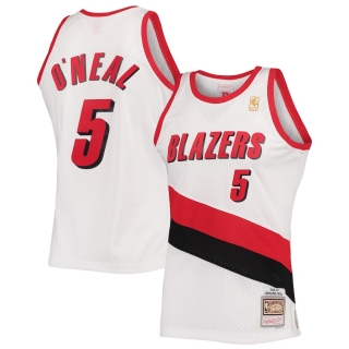 Men's Portland Trail Blazers Jermaine O'Neal Mitchell & Ness White 1996-97 Hardwood Classics Swingman Jersey