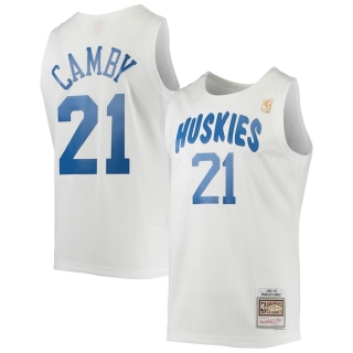 Men's Toronto Raptors Marcus Camby Mitchell & Ness White 1996-97 Hardwood Classics Swingman Jersey