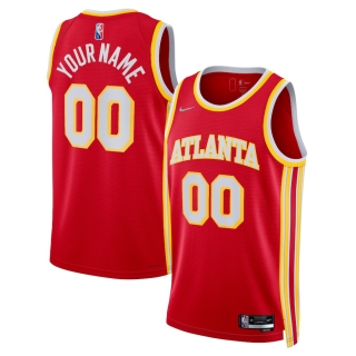 Men's Atlanta Hawks Nike Red 2021-22 Diamond Swingman Custom Jersey - Icon Edition
