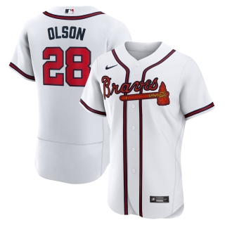 Men's Atlanta Braves Matt Olson Nike White Home Authentic Player Jersey