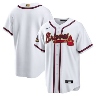 Men's Atlanta Braves Nike White 2022 Gold Program Replica Blank Jersey