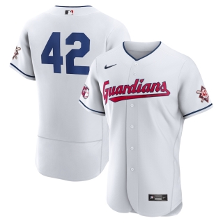 Men's Cleveland Guardians Jackie Robinson Nike White Authentic Player Jersey
