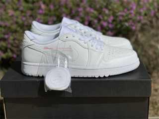 Authentic Jordan 1 Low Golf Triple White 2022