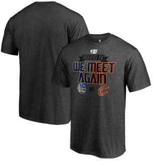Golden State Warriors vs Cleveland Cavaliers Fanatics Branded 2018 NBA Finals Bound Dueling Round IV T-Shirt - Heather