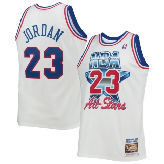 Men's Eastern Conference Michael Jordan Mitchell & Ness White Hardwood Classics 1992 NBA All-Star Game Authentic Jersey