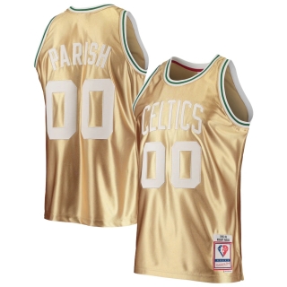 Men's Boston Celtics Robert Parish Gold Mitchell & Ness 75th Anniversary 1985-86 Hardwood Classics Swingman Jersey