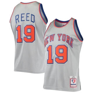 Men's New York Knicks Willis Reed Silver Mitchell & Ness 75th Anniversary 1969-70 Hardwood Classics Swingman Jersey