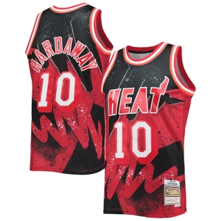 Men's Miami Heat Tim Hardaway Mitchell & Ness Scarlet Hardwood Classics 1996-97 Hyper Hoops Swingman Jersey