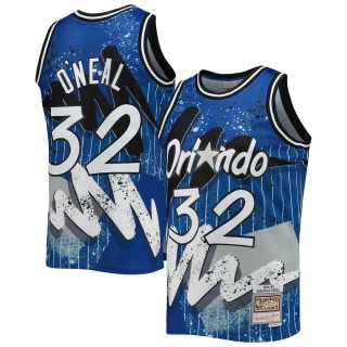 Men's Orlando Magic Shaquille O'Neal Mitchell & Ness Blue Hardwood Classics 1994-95 Hyper Hoops Swingman Jersey