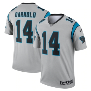 Men's Carolina Panthers Sam Darnold Nike Silver Inverted Legend Jersey