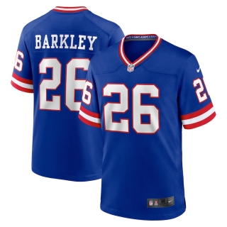 Men's New York Giants Saquon Barkley Nike Royal Classic Player Game Jersey