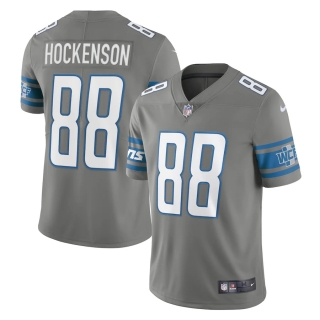 Men's Detroit Lions TJ Hockenson Nike Steel Vapor Limited Jersey