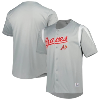 Men's Atlanta Braves Stitches Gray Chase Jersey