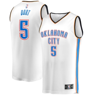 Men's Oklahoma City Thunder Luguentz Dort Fanatics Branded White Fast Break Player Jersey - Association Edition