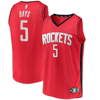 Men's Houston Rockets Darius Days Fanatics Branded Red Fast Break Player Jersey - Icon Edition