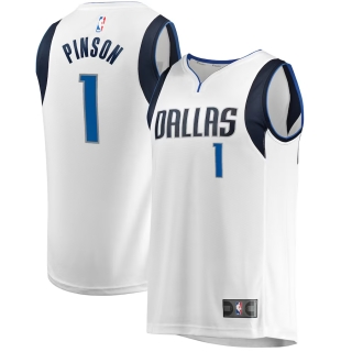 Men's Dallas Mavericks Theo Pinson Fanatics Branded White Fast Break Player Jersey - Association Edition
