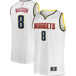 Men's Denver Nuggets Peyton Watson Fanatics Branded White Fast Break Player Jersey - Association Edition