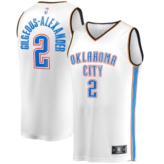 Men's Oklahoma City Thunder Shai Gilgeous-Alexander Fanatics Branded White Fast Break Player Jersey - Association Edition