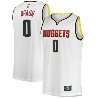 Men's Denver Nuggets Christian Braun Fanatics Branded White Fast Break Player Jersey - Association Edition