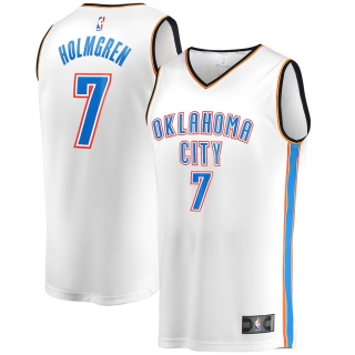 Men's Oklahoma City Thunder Chet Holmgren Fanatics Branded White Fast Break Player Jersey - Association Edition