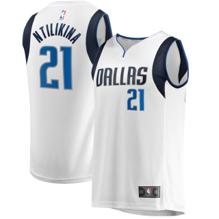 Men's Dallas Mavericks Frank Ntilikina Fanatics Branded White Fast Break Player Jersey - Association Edition