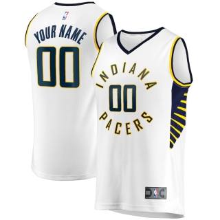 Men's Indiana Pacers Fanatics Branded White Fast Break Custom Replica Jersey - Association Edition