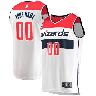 Men's Washington Wizards Fanatics Branded White Fast Break Custom Replica Jersey - Association Edition