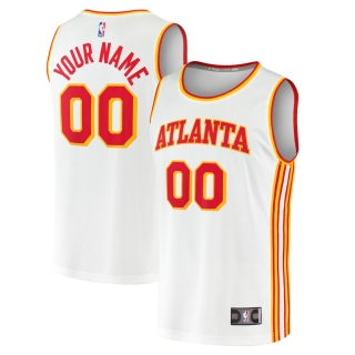 Men's Atlanta Hawks Fanatics Branded White Fast Break Custom Replica Jersey - Association Edition