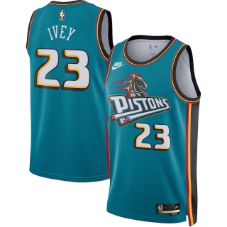 Men's Detroit Pistons Jaden Ivey Nike Teal 2022-23 Swingman Jersey - Classic Edition