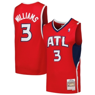 Men's Atlanta Hawks Lou Williams Mitchell & Ness Red 2001-02 Hardwood Classics Swingman Jersey