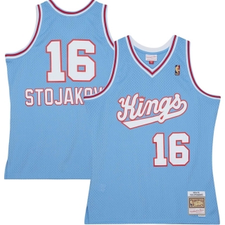 Men's Sacramento Kings Peja Stojakovic Mitchell & Ness Light Blue 2001-02 Hardwood Classics Swingman Jersey