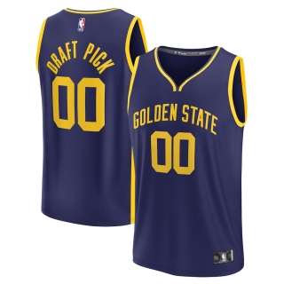 Men's Golden State Warriors First Round Fanatics Branded Navy 2023 NBA Draft First Round Pick Fast Break Replica Jersey - Statement Edition