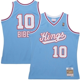 Men's Sacramento Kings Mike Bibby Mitchell & Ness Light Blue 2001-02 Hardwood Classics Swingman Jersey