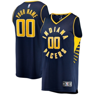 Men's Indiana Pacers Fanatics Branded Navy Fast Break Custom Replica Jersey - Icon Edition