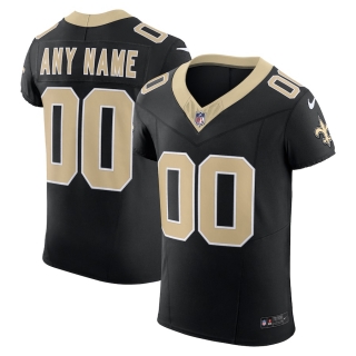 Men's New Orleans Saints Nike Black Vapor FUSE Elite Custom Jersey