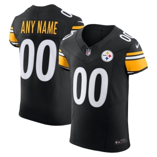 Men's Pittsburgh Steelers Nike Black Vapor FUSE Elite Custom Jersey